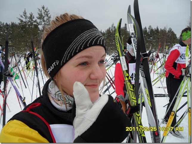 Elin taggad vid start