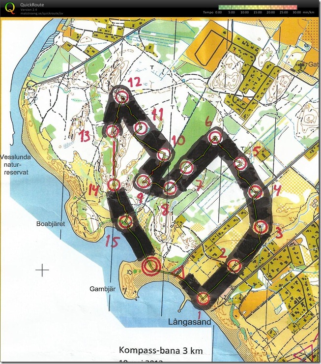 kompasstr&auml;ning l&aring;ngasand